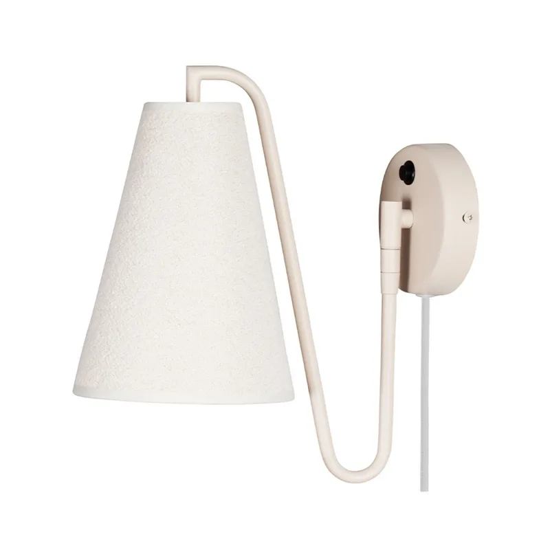 Lou Wandlamp Bouclé Wit/Beige fra Globen Lighting – produktbillede