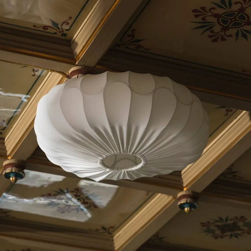 Plafonnier Bladverk Blanc, Ø50x20 cm de Globen Lighting en Blanc – photo produit