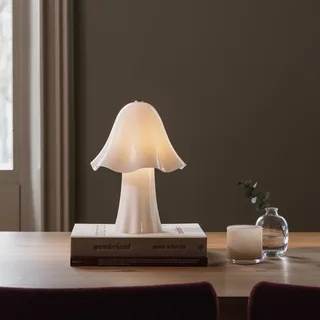 tafellamp Bello hoogte 30 cm, glas/metaal fra Globen Lighting i Hvid – produktbillede 2 af 5