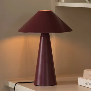 tafellamp Cannes, metaal, hoogte 40 cm fra Globen Lighting i Rød – produktbillede 2 af 2