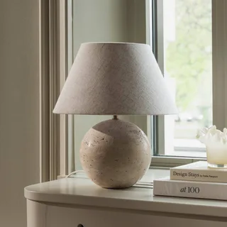 tafellamp Castello, beige/beige, hoogte 38 cm fra Globen Lighting i Beige – produktbillede 2 af 4