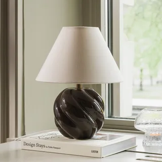 Lampe de table DAHLIA, beige/brun, hauteur 31 cm de Globen Lighting en Marron, Beige – photo produit 2 sur 5
