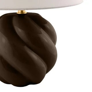 Lampe de table DAHLIA, beige/brun, hauteur 31 cm de Globen Lighting en Marron, Beige – photo produit 3 sur 5