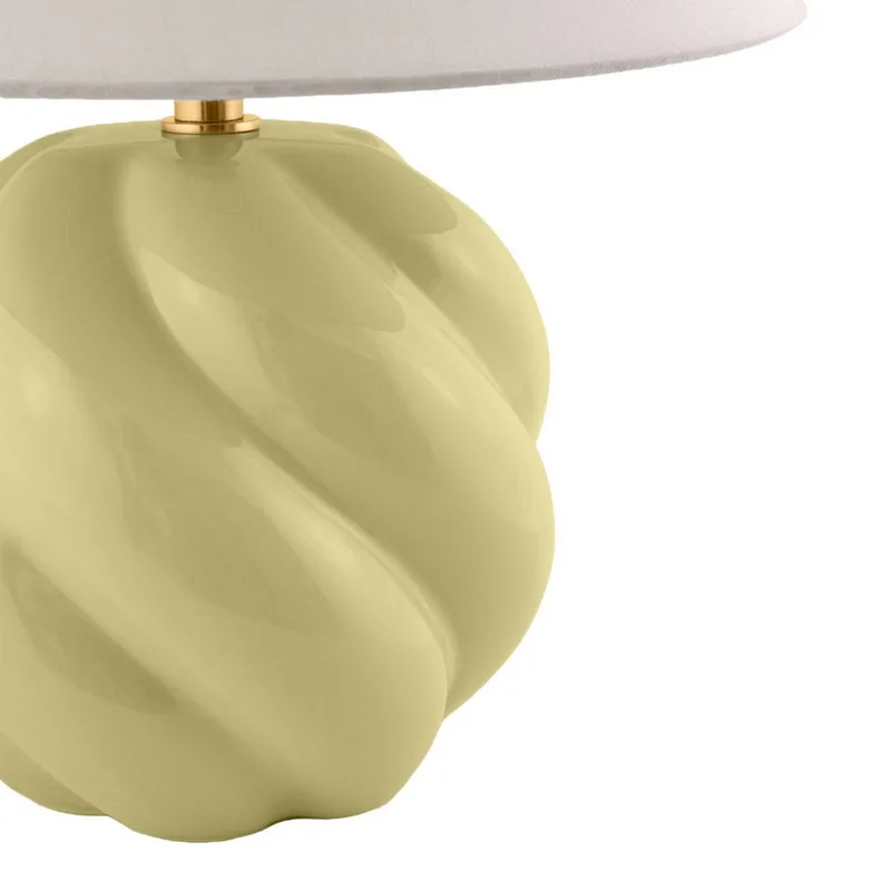 bordlampe DAHLIA, beige/gul Højde 31 cm fra Globen Lighting i Gul, Beige – produktbillede 3 af 5