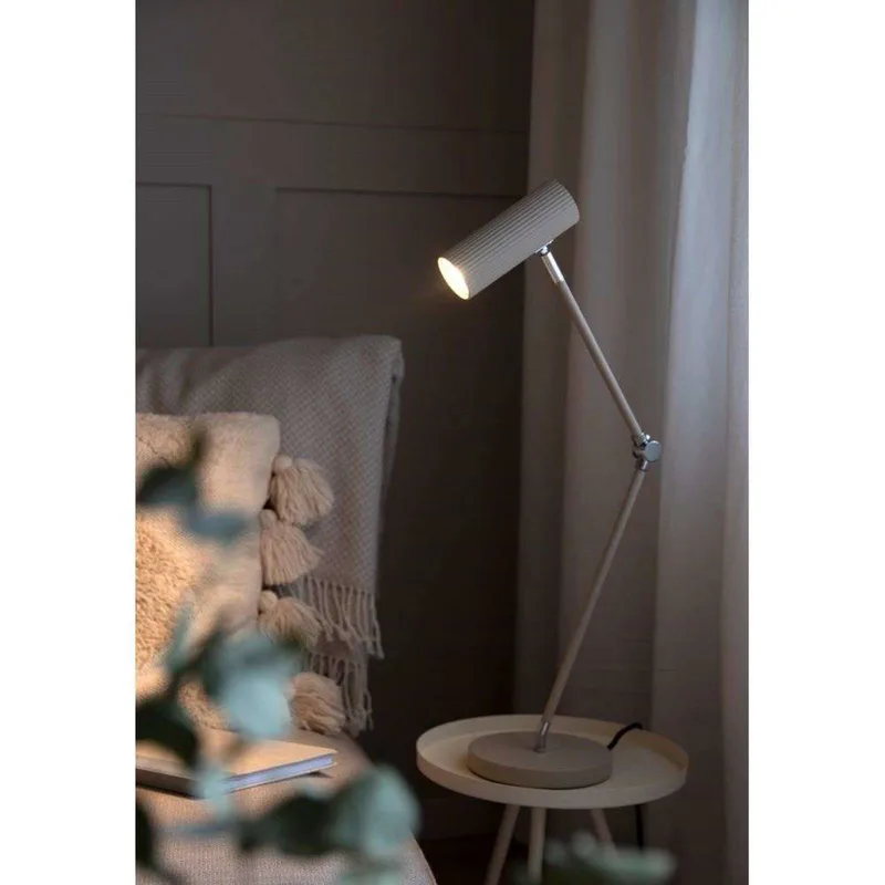 tafellamp Hubble READ, beige, hoogte 45 från Globen Lighting i Beige, Krom – produktbild 2 av 2