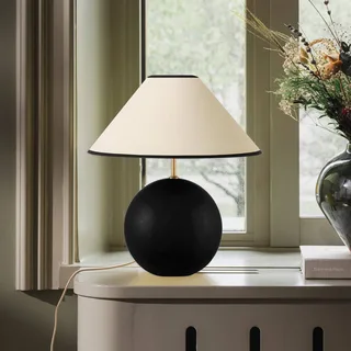 Iris 35 Tischleuchte 39 cm Noir de Globen Lighting en Beige, Noir – photo produit 2 sur 3