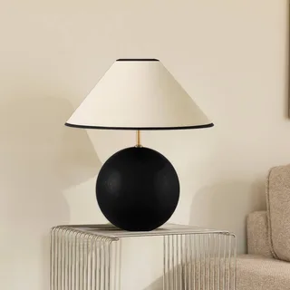 Iris 35 Tischleuchte 39 cm Noir de Globen Lighting en Beige, Noir – photo produit 1 sur 3