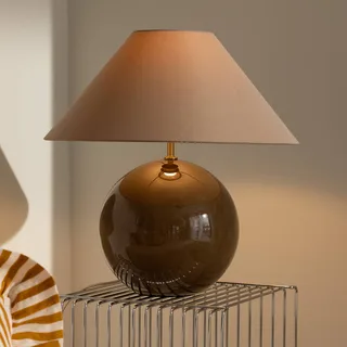 tafellamp IRIS, bruin, hoogte 45 cm fra Globen Lighting i Mocha – produktbillede 2 af 2