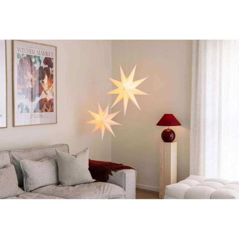 tafellamp IRIS, hoogte 39 cm de Globen Lighting en Donkerrood – photo produit 5 sur 5