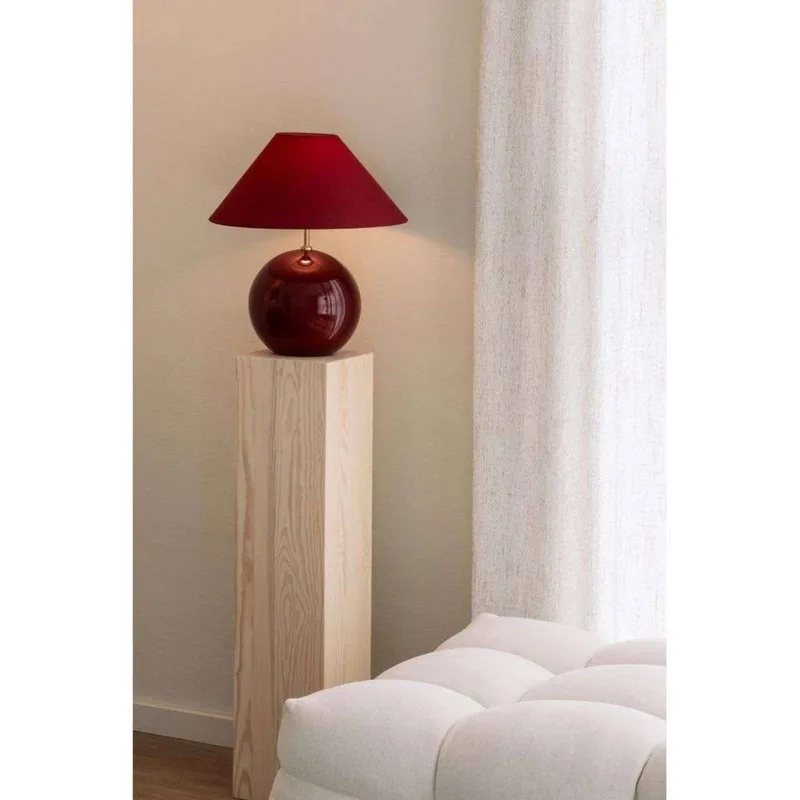 tafellamp IRIS, hoogte 39 cm de Globen Lighting en Donkerrood – photo produit 3 sur 5