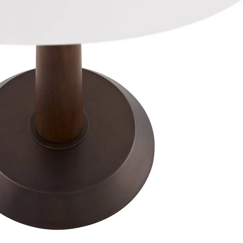 tafellamp Ligna, hoogte 39 cm, wit/brons/eiken fra Globen Lighting i Hvid, Bronze, Donker eiken – produktbillede 3 af 4