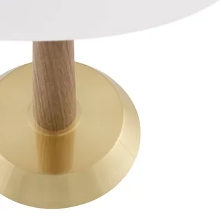 tafellamp Ligna, hoogte 39 cm, wit/messing by Globen Lighting in White, Brass, Licht eiken – product photo 1 of 2