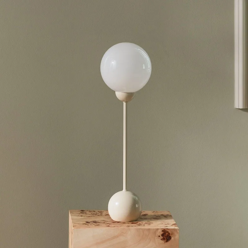 Ripley Tischleuchte Beige, 52 cm von Globen Lighting in Beige, Weiß – Produktfoto 2 von 4