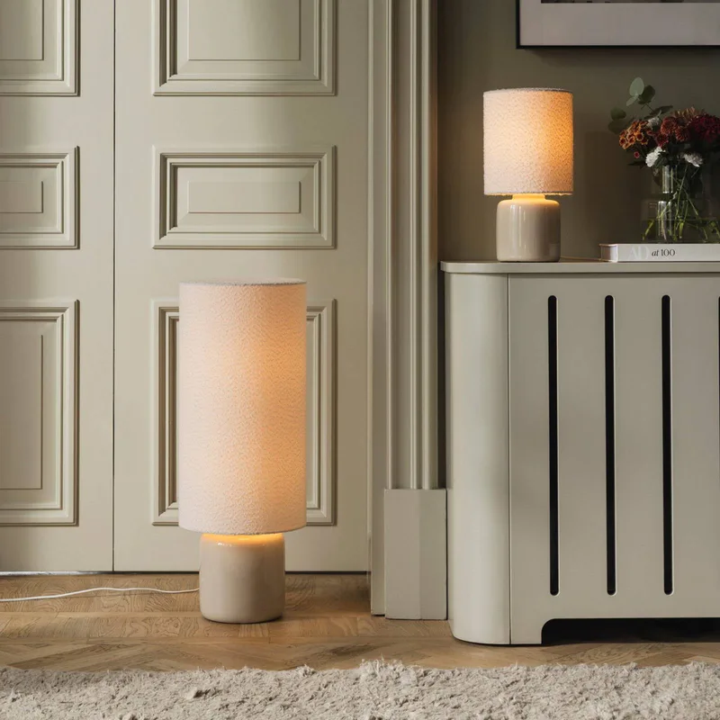 vloerlamp Florian, wit/beige, hoogte 80 cm by Globen Lighting in White, Beige – product photo 5 of 5