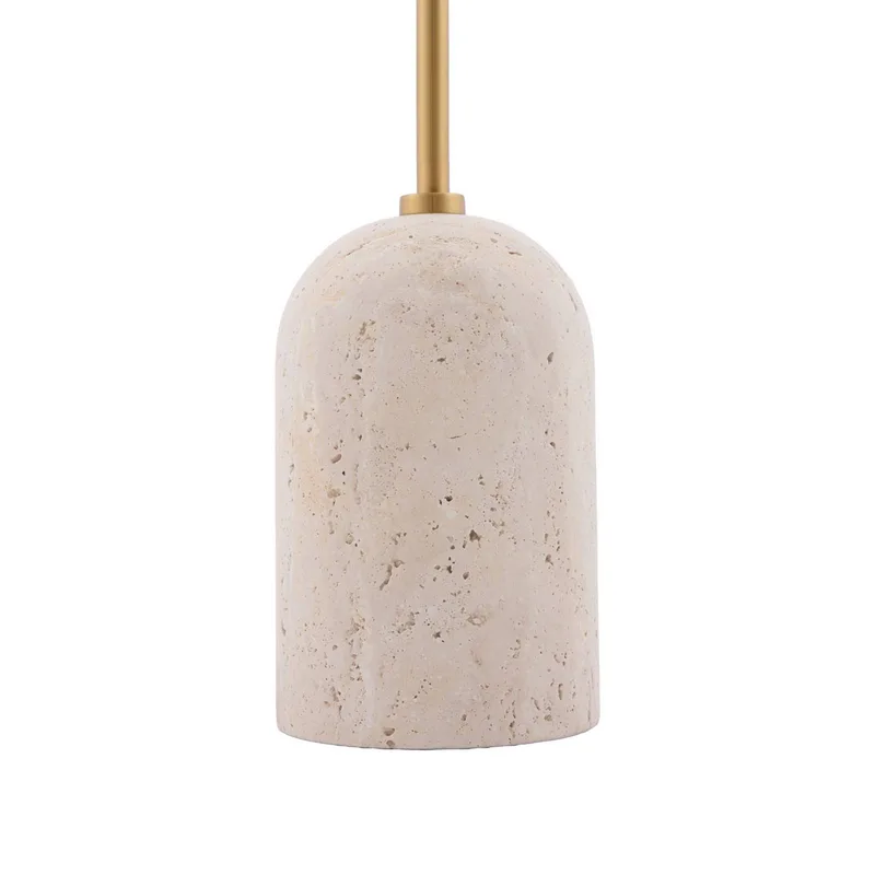 Lampe sur pied Gino Travertin beige de Globen Lighting en Beige, Laiton – photo produit 4 sur 5