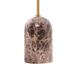 Lampadaire Gino, pied en marbre, beige, 145 cm de Globen Lighting en Beige, Bruin gemarmerd, Laiton – photo produit 5 sur 5
