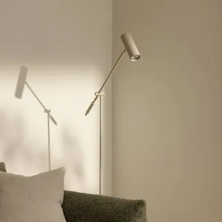 vloerlamp Hubble READ, metaal de Globen Lighting en Beige – photo produit 1 sur 3