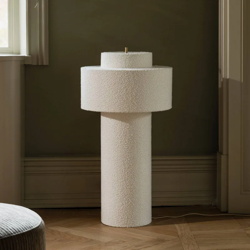 vloerlamp Noah, hoogte 88 cm, textiel van Globen Lighting in Wit – productfoto 2 van 4
