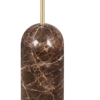 vloerlamp Torrano, bruin, hoogte 145 cm van Globen Lighting in Bruin gemarmerd, Wit, Geborsteld messing – productfoto 2 van 5