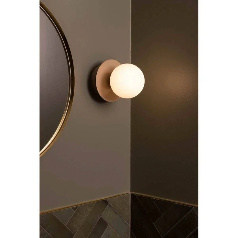 Vägglampa ART DECO, beige/vit Ø 16 cm IP44 från Globen Lighting i Beige, Vit – produktbild 4 av 4