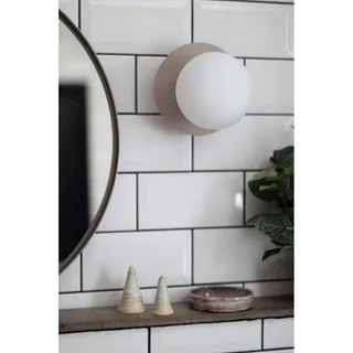 Vägglampa ART DECO, beige/vit Ø 16 cm IP44 från Globen Lighting i Beige, Vit – produktbild 2 av 4