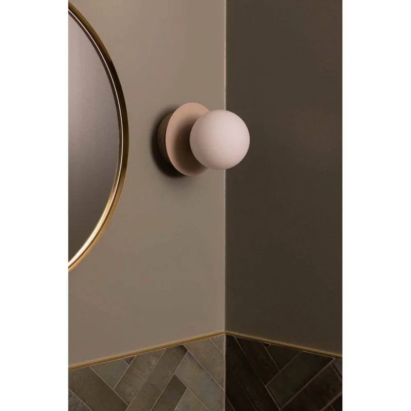 Vägglampa ART DECO, beige/vit Ø 16 cm IP44 från Globen Lighting i Beige, Vit – produktbild 3 av 4