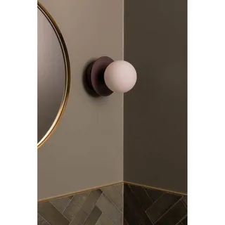 Vägglampa ART DECO, brons/vit Ø 16 cm IP44 von Globen Lighting in Bronze, Weiß – Produktfoto 1 von 3