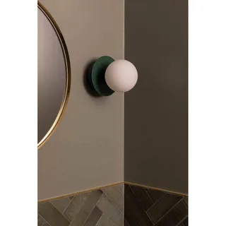 Applique murale ART DECO, verte/blanche, Ø 16 cm, IP44 de Globen Lighting en Vert, Blanc – photo produit 3 sur 4