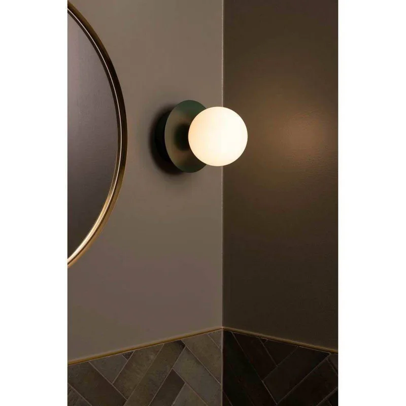 Applique murale ART DECO, verte/blanche, Ø 16 cm, IP44 de Globen Lighting en Vert, Blanc – photo produit 4 sur 4