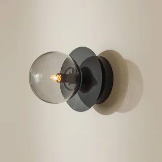 væglampe ART DECO, sort/grå Ø 16 cm IP44 fra Globen Lighting i Rookgrijs, Sort – produktbillede 2 af 2