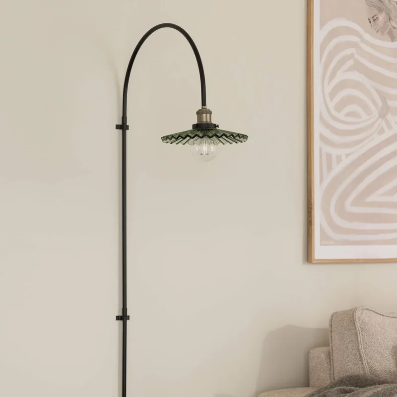 wandlamp COBBLER, groen, hoogte 150 cm, glas van Globen Lighting in Zwart, Groen – productfoto 1 van 2