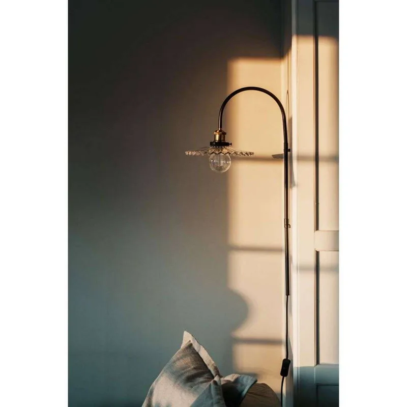 wandlamp COBBLER, helder, hoogte 75 cm by Globen Lighting in Helder, Black – product photo 1 of 3