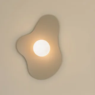 wandlamp ILLUSION, beige, glas, 60 cm från Globen Lighting i Beige, Vit – produktbild 2 av 2