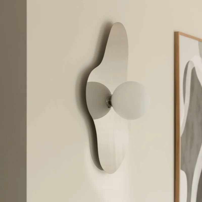 wandlamp ILLUSION, chroom, glas, 60 cm by Globen Lighting in Chrome, White – product photo 1 of 2
