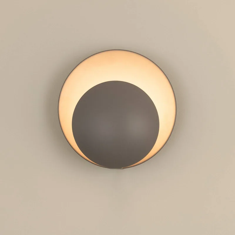 wandlamp ORBIT, metaal, Ø 30 cm fra Globen Lighting i Grå – produktbillede 2 af 2