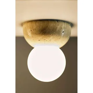 Torrano Wandleuchte 13 cm IP44 Beige von Globen Lighting in Beige, Weiß – Produktfoto 1 von 2