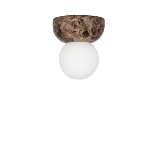 wandlamp Torrano bruin gemarmerd 13 cm IP44 fra Globen Lighting i Bruin gemarmerd, Hvid – produktbillede 2 af 2