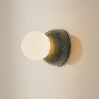 Torrano Wandleuchte 13 cm IP44 Grün von Globen Lighting in Weiß, Dunkelgrün – Produktfoto 2 von 2