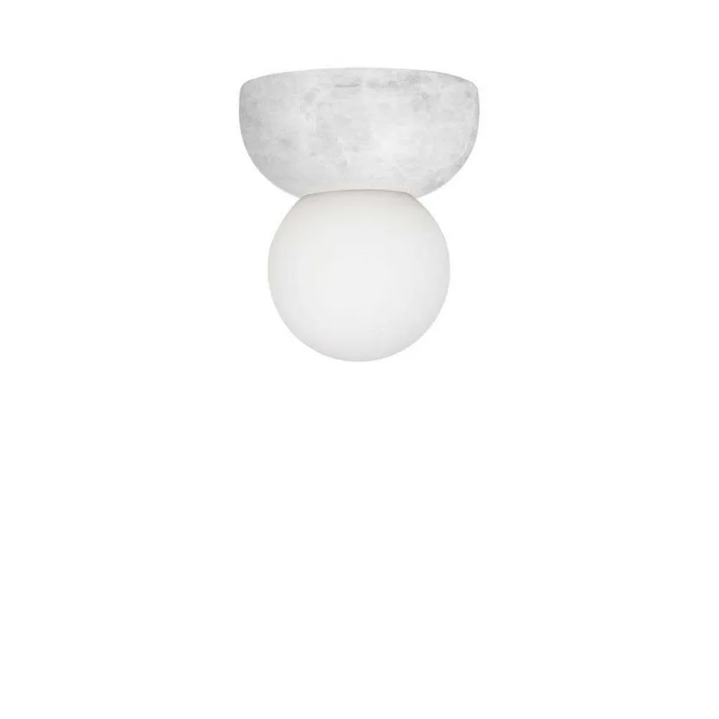 wandlamp Torrano, wit, Ø 13 cm, IP44 fra Globen Lighting i Wit gemarmerd, Hvid – produktbillede 2 af 2