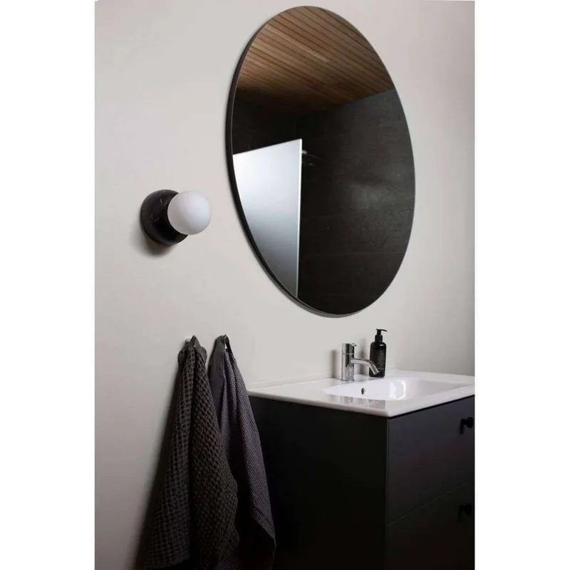 wandlamp Torrano, zwart, Ø 13 cm, IP44 by Globen Lighting in Black, White – product photo 1 of 2