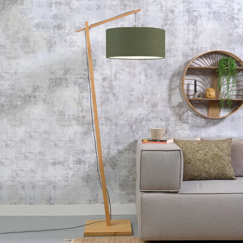 Andes gulvlampe, grøn/natur fra Good&Mojo i Natur, Grøn – produktbillede 1 af 5