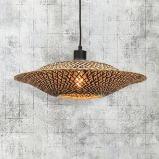 Bali hængelampe i bambus, Ø 44 cm fra Good&Mojo i Natur, Sort – produktbillede 1 af 5