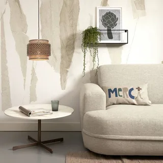 Bhutan hanglamp van bamboe 25x20 cm van Good&Mojo in Naturel, Zwart – productfoto 2 van 5