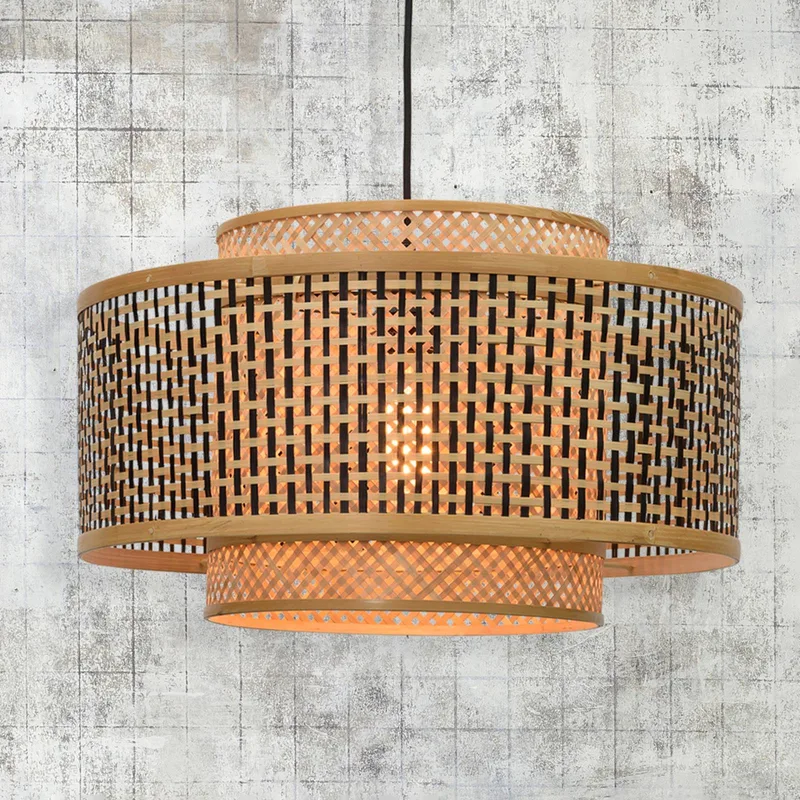 Suspension Bhutan - Bois naturel - Bambou de Good&Mojo en Naturel, Noir – photo produit 1 sur 5