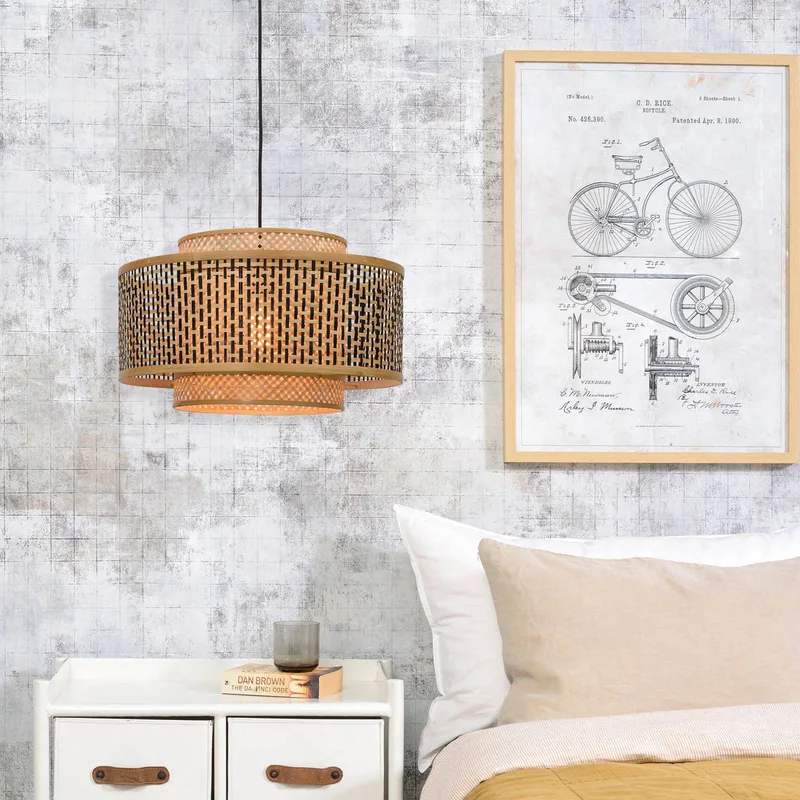 Suspension Bhutan - Bois naturel - Bambou de Good&Mojo en Naturel, Noir – photo produit 3 sur 5