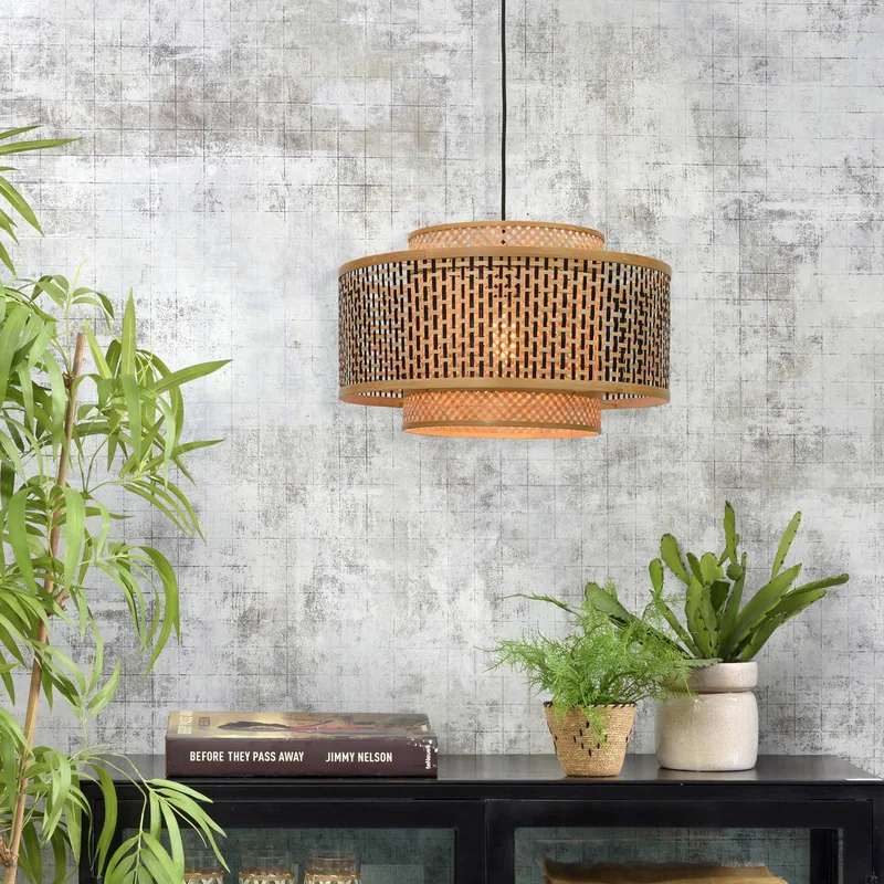 Suspension Bhutan - Bois naturel - Bambou de Good&Mojo en Naturel, Noir – photo produit 2 sur 5
