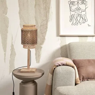 Lampe de table bambou brun ø18cm de Good&Mojo en Naturel – photo produit 2 sur 5