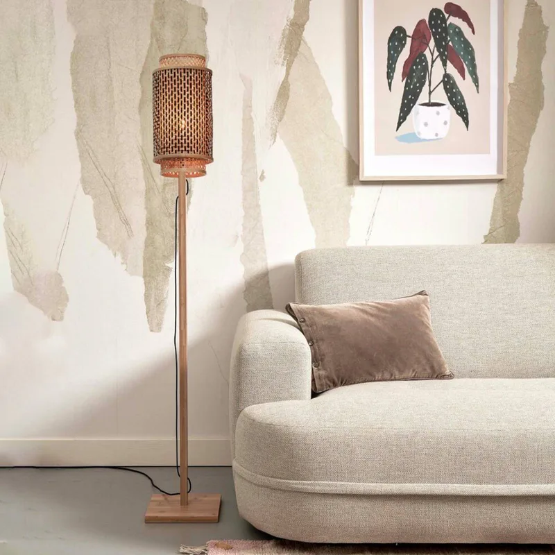 Bhutan vloerlamp, 145 cm, naturel fra Good&Mojo i Natur – produktbillede 2 af 5