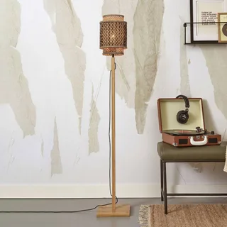 Bhutan vloerlamp, hoogte 135 cm, naturel från Good&Mojo i Natur – produktbild 1 av 5
