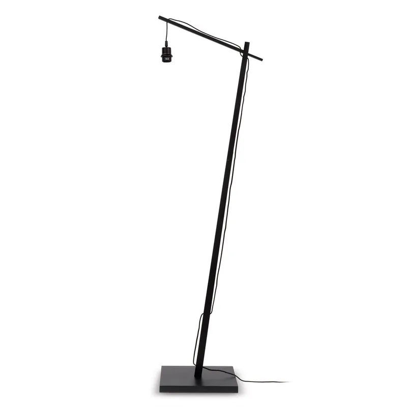 Bhutan vloerlamp, zwart, 176 cm, Ø 50 cm från Good&Mojo i Svart, Natur – produktbild 2 av 5